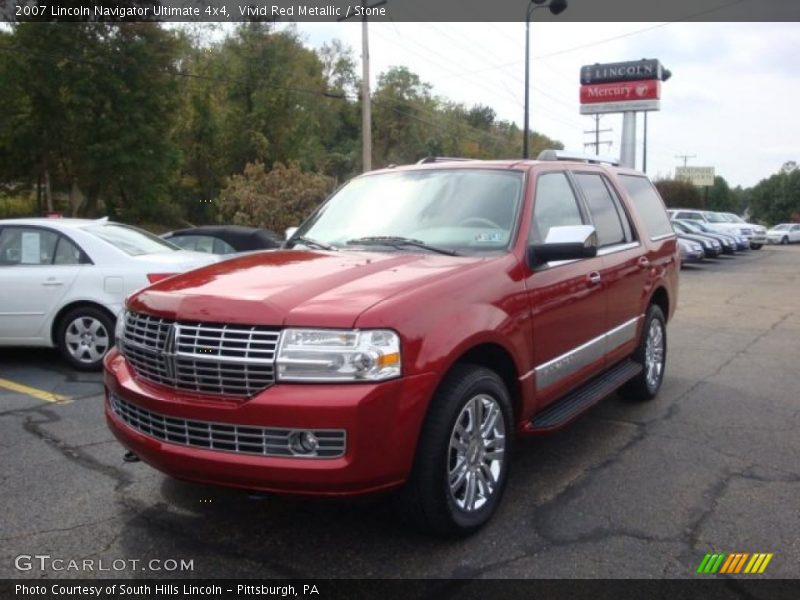 Vivid Red Metallic / Stone 2007 Lincoln Navigator Ultimate 4x4