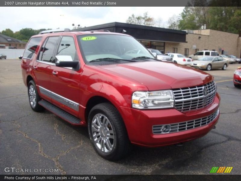 Vivid Red Metallic / Stone 2007 Lincoln Navigator Ultimate 4x4