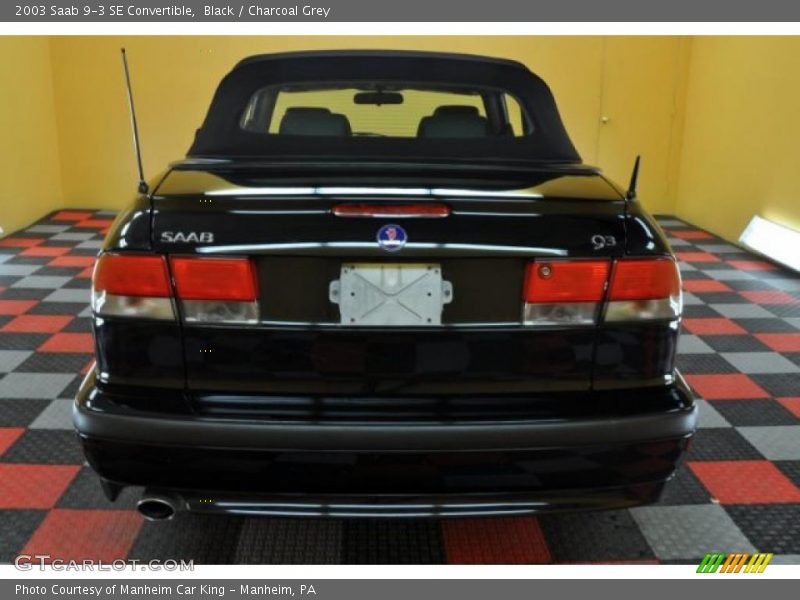 Black / Charcoal Grey 2003 Saab 9-3 SE Convertible