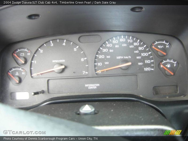 Timberline Green Pearl / Dark Slate Gray 2004 Dodge Dakota SLT Club Cab 4x4