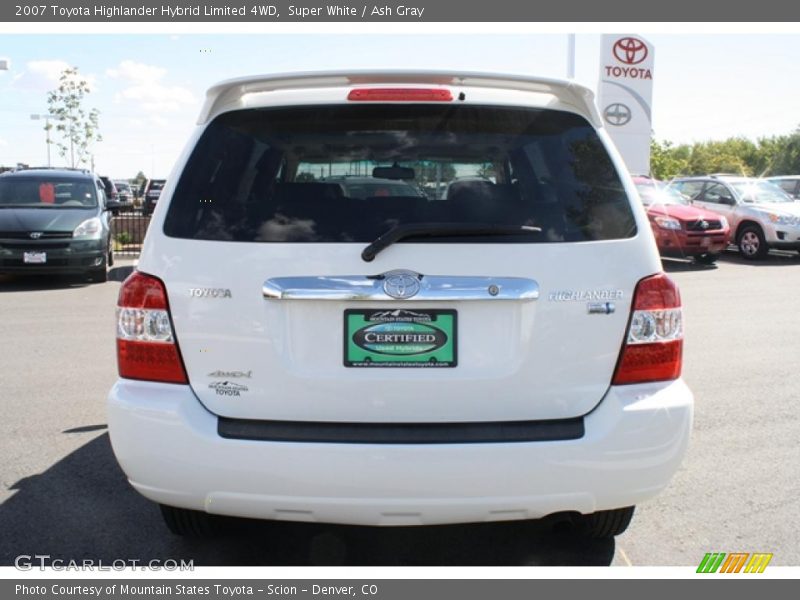 Super White / Ash Gray 2007 Toyota Highlander Hybrid Limited 4WD