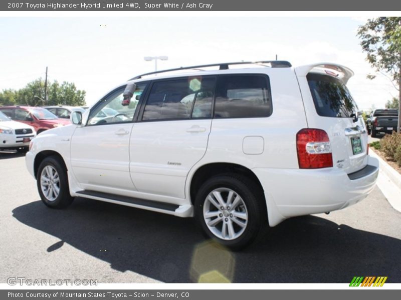 Super White / Ash Gray 2007 Toyota Highlander Hybrid Limited 4WD