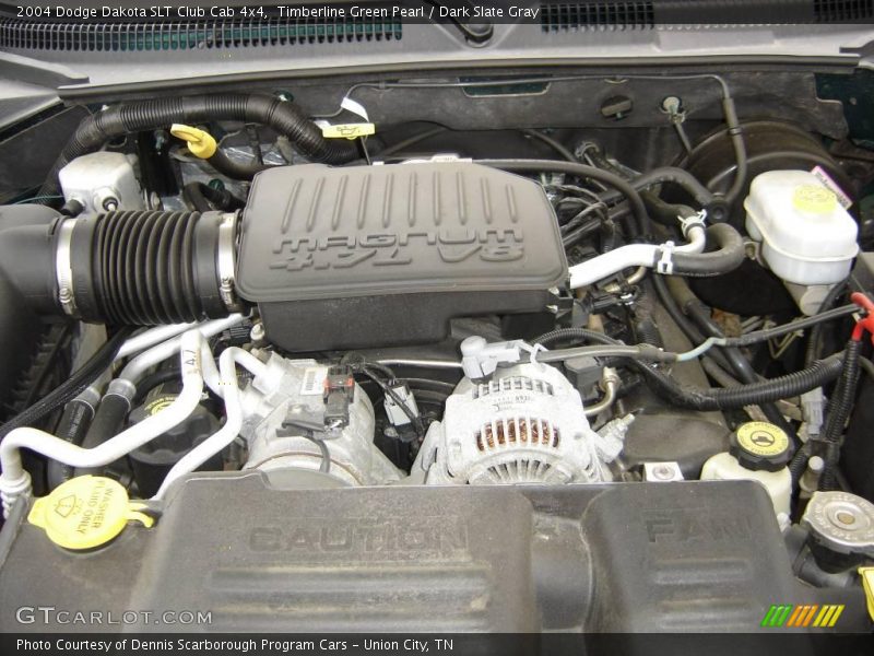Timberline Green Pearl / Dark Slate Gray 2004 Dodge Dakota SLT Club Cab 4x4