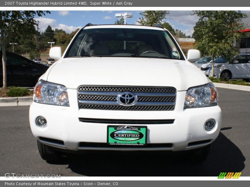 Super White / Ash Gray 2007 Toyota Highlander Hybrid Limited 4WD