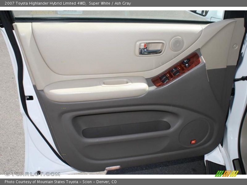 Super White / Ash Gray 2007 Toyota Highlander Hybrid Limited 4WD