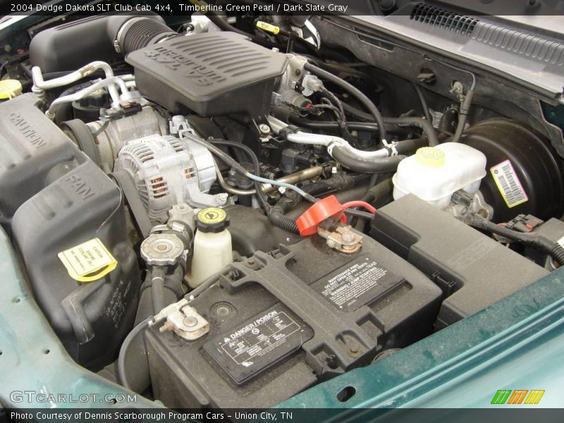 Timberline Green Pearl / Dark Slate Gray 2004 Dodge Dakota SLT Club Cab 4x4