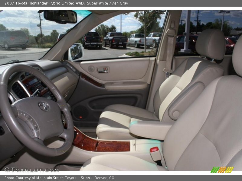 Super White / Ash Gray 2007 Toyota Highlander Hybrid Limited 4WD