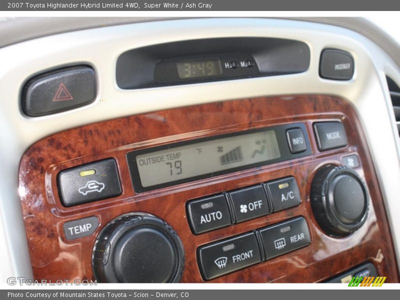 Super White / Ash Gray 2007 Toyota Highlander Hybrid Limited 4WD