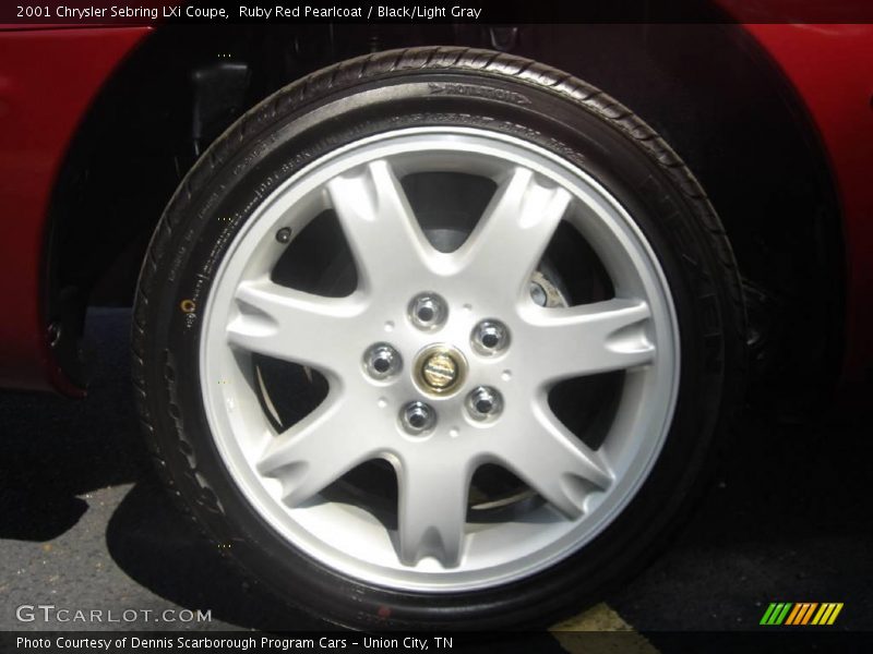 Ruby Red Pearlcoat / Black/Light Gray 2001 Chrysler Sebring LXi Coupe