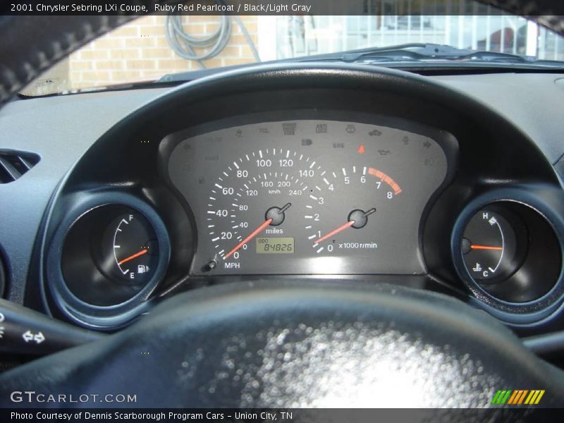 Ruby Red Pearlcoat / Black/Light Gray 2001 Chrysler Sebring LXi Coupe