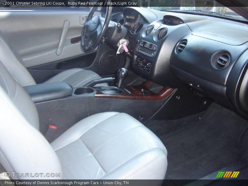 Ruby Red Pearlcoat / Black/Light Gray 2001 Chrysler Sebring LXi Coupe