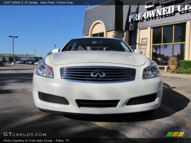 Ivory Pearl / Stone Gray 2007 Infiniti G 35 Sedan