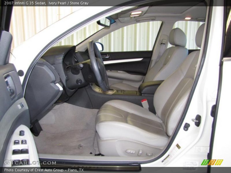 Ivory Pearl / Stone Gray 2007 Infiniti G 35 Sedan