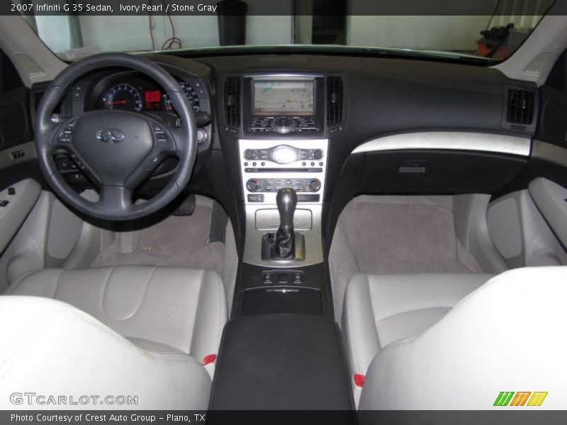 Ivory Pearl / Stone Gray 2007 Infiniti G 35 Sedan