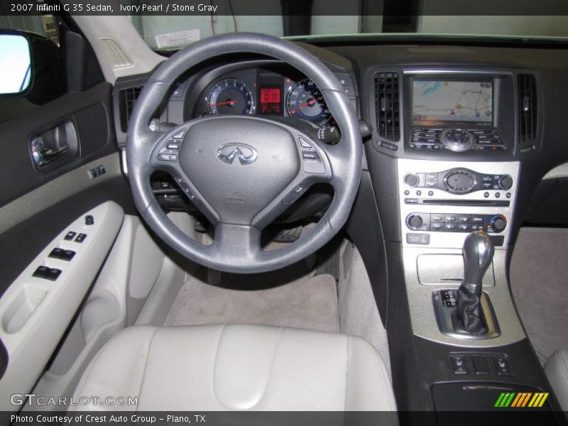 Ivory Pearl / Stone Gray 2007 Infiniti G 35 Sedan