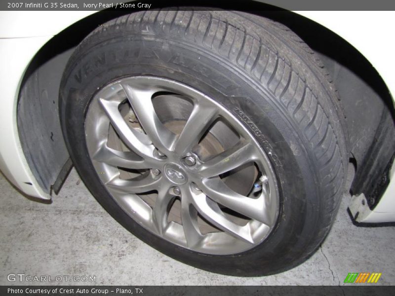 Ivory Pearl / Stone Gray 2007 Infiniti G 35 Sedan