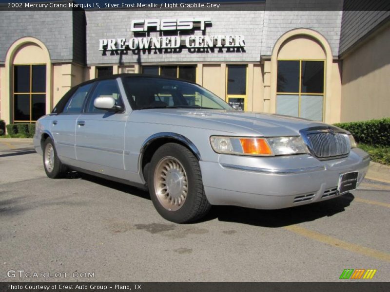 Silver Frost Metallic / Light Graphite Grey 2002 Mercury Grand Marquis LS