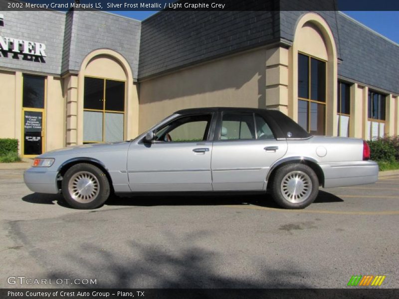 Silver Frost Metallic / Light Graphite Grey 2002 Mercury Grand Marquis LS