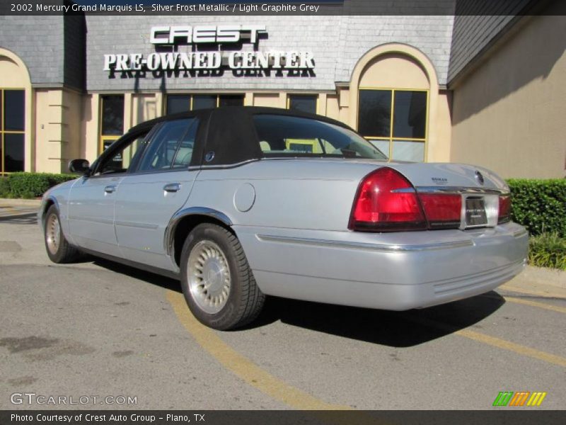 Silver Frost Metallic / Light Graphite Grey 2002 Mercury Grand Marquis LS