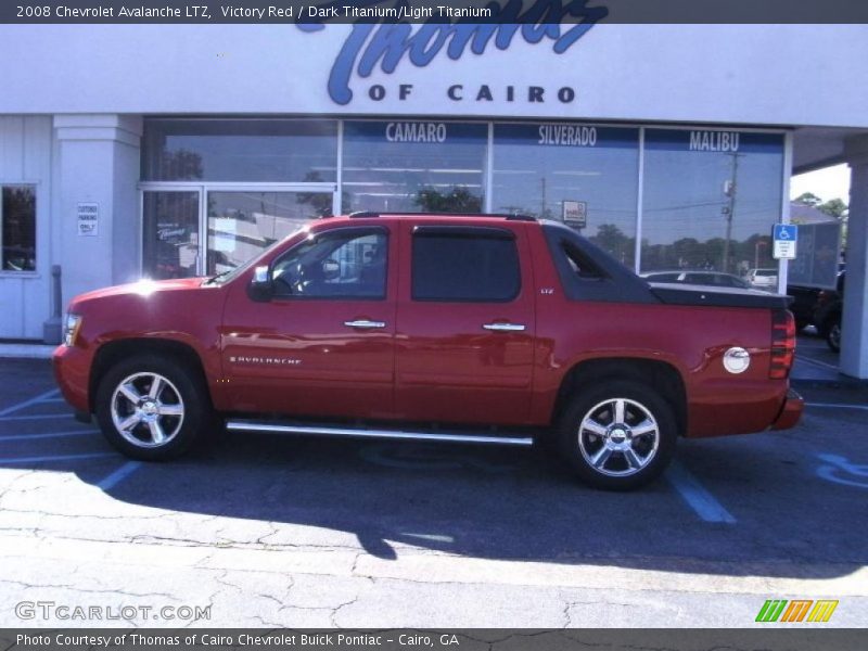 Victory Red / Dark Titanium/Light Titanium 2008 Chevrolet Avalanche LTZ
