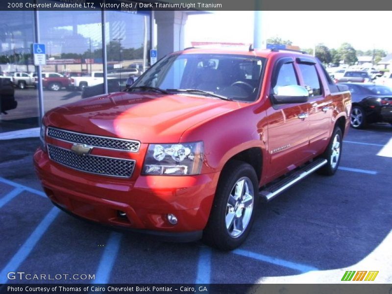 Victory Red / Dark Titanium/Light Titanium 2008 Chevrolet Avalanche LTZ