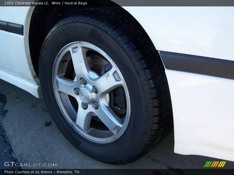 White / Neutral Beige 2003 Chevrolet Impala LS