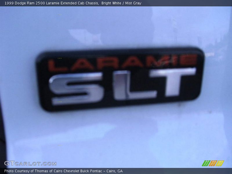 Bright White / Mist Gray 1999 Dodge Ram 2500 Laramie Extended Cab Chassis