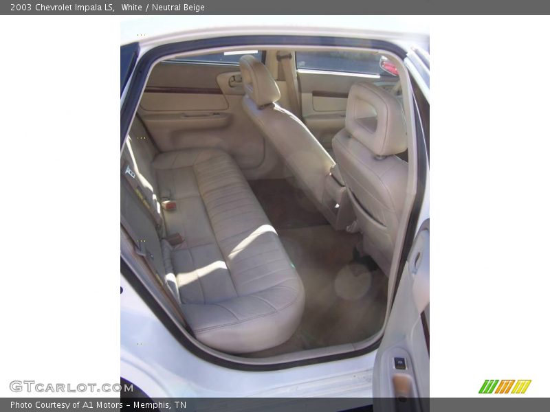 White / Neutral Beige 2003 Chevrolet Impala LS
