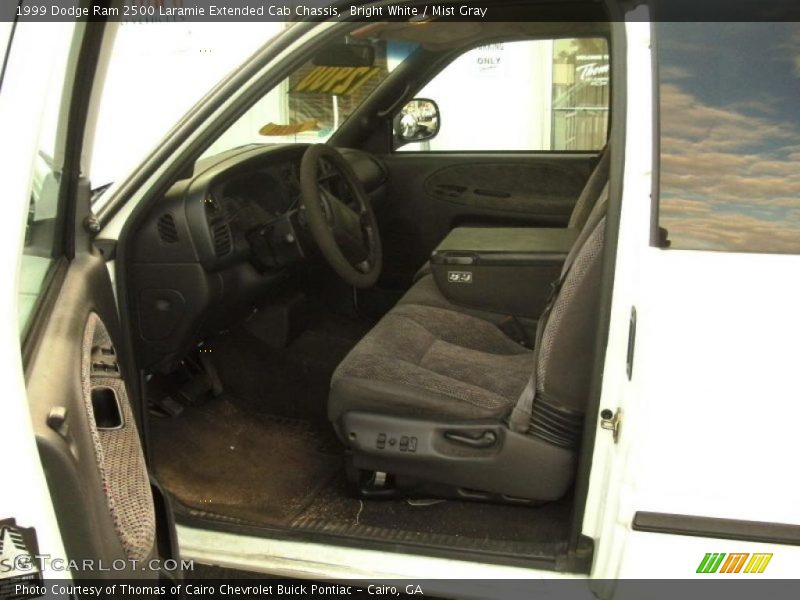Bright White / Mist Gray 1999 Dodge Ram 2500 Laramie Extended Cab Chassis