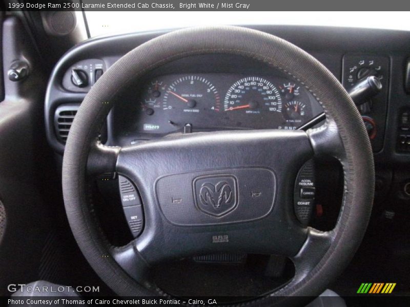 Bright White / Mist Gray 1999 Dodge Ram 2500 Laramie Extended Cab Chassis