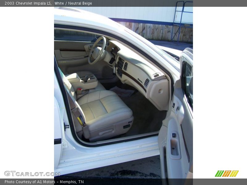 White / Neutral Beige 2003 Chevrolet Impala LS