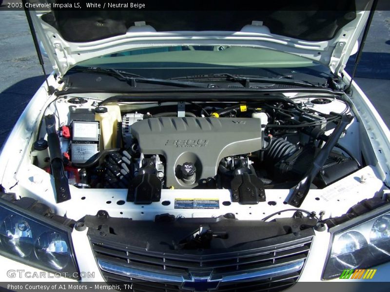 White / Neutral Beige 2003 Chevrolet Impala LS