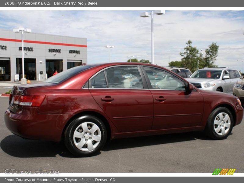 Dark Cherry Red / Beige 2008 Hyundai Sonata GLS