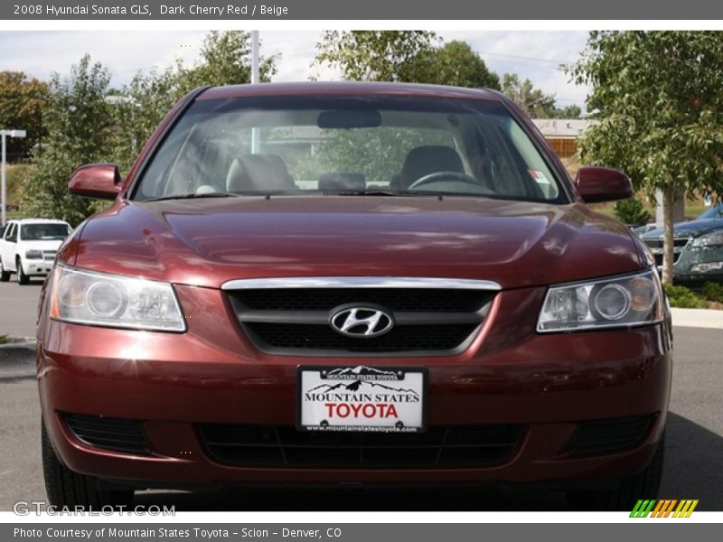 Dark Cherry Red / Beige 2008 Hyundai Sonata GLS
