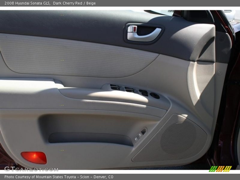 Dark Cherry Red / Beige 2008 Hyundai Sonata GLS