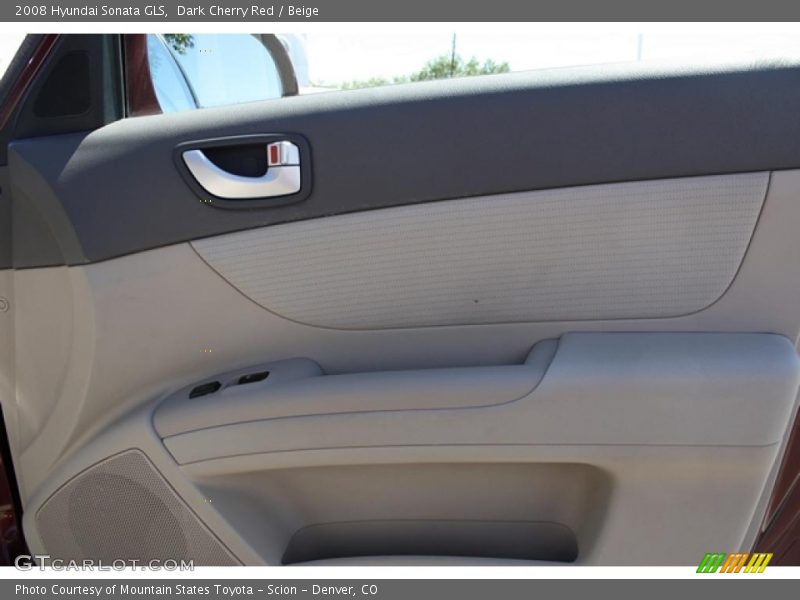 Dark Cherry Red / Beige 2008 Hyundai Sonata GLS