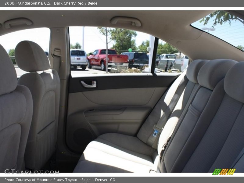 Dark Cherry Red / Beige 2008 Hyundai Sonata GLS