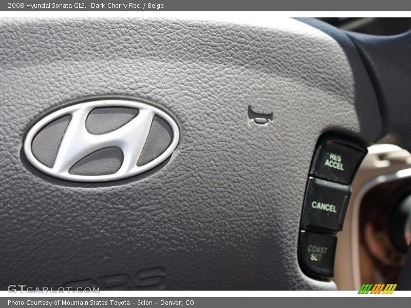 Dark Cherry Red / Beige 2008 Hyundai Sonata GLS
