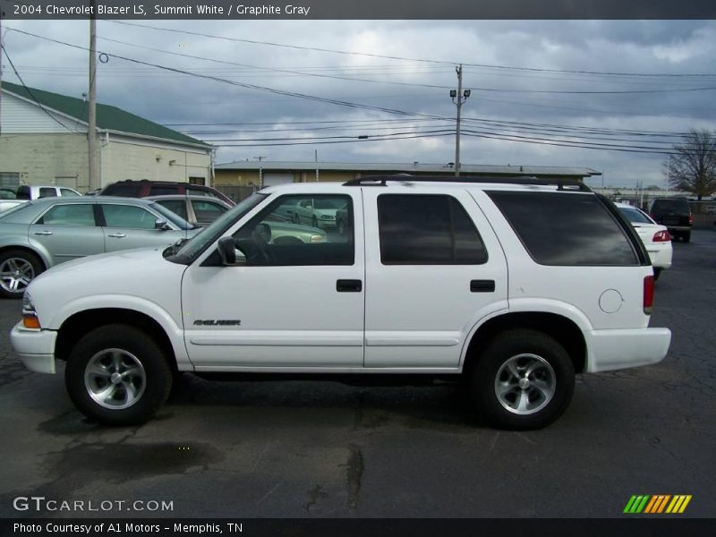 Summit White / Graphite Gray 2004 Chevrolet Blazer LS