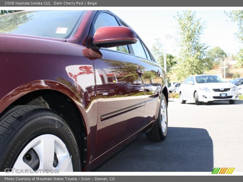 Dark Cherry Red / Beige 2008 Hyundai Sonata GLS