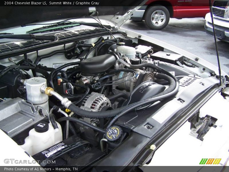 Summit White / Graphite Gray 2004 Chevrolet Blazer LS