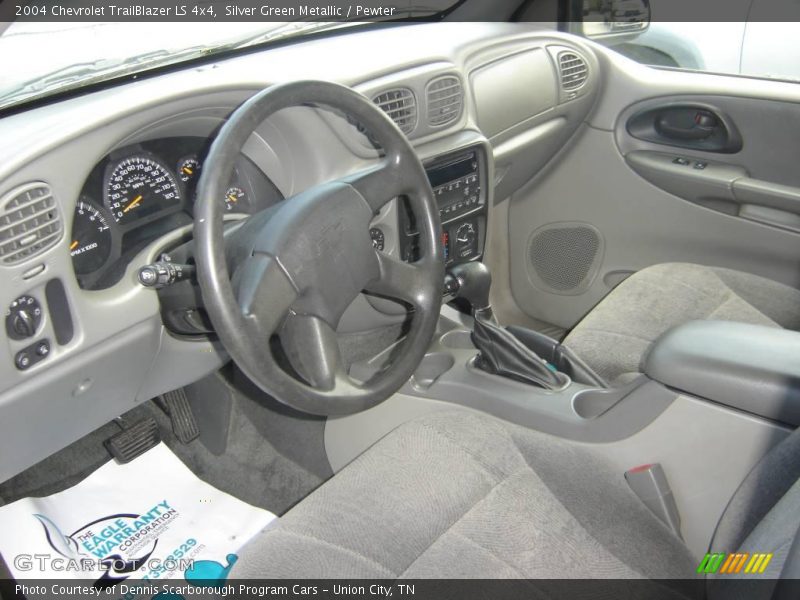 Silver Green Metallic / Pewter 2004 Chevrolet TrailBlazer LS 4x4