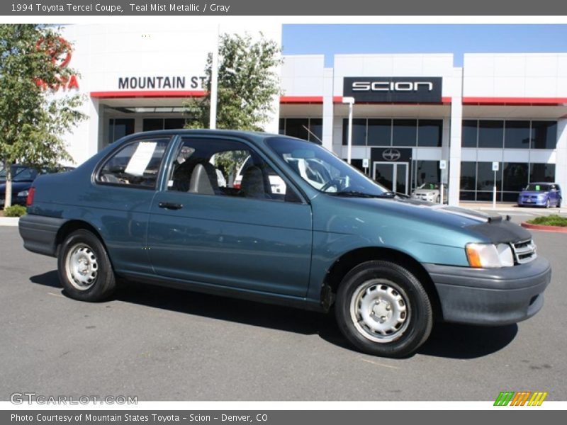 Teal Mist Metallic / Gray 1994 Toyota Tercel Coupe