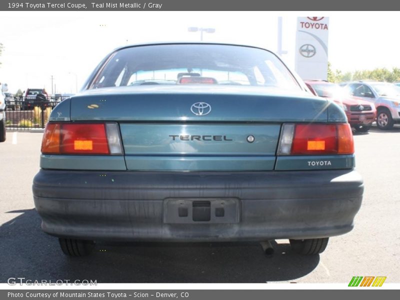 Teal Mist Metallic / Gray 1994 Toyota Tercel Coupe