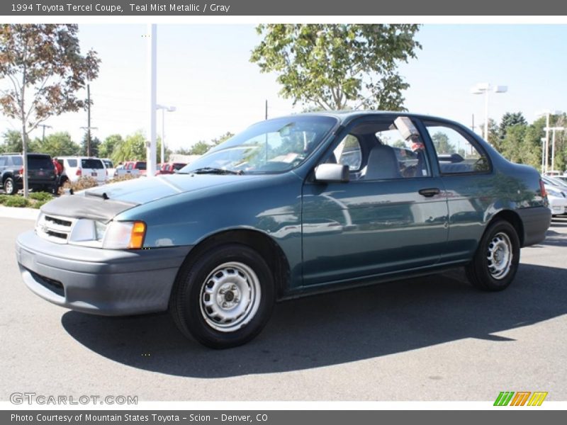 Teal Mist Metallic / Gray 1994 Toyota Tercel Coupe