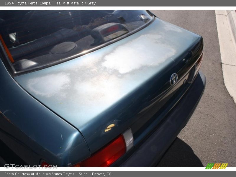 Teal Mist Metallic / Gray 1994 Toyota Tercel Coupe