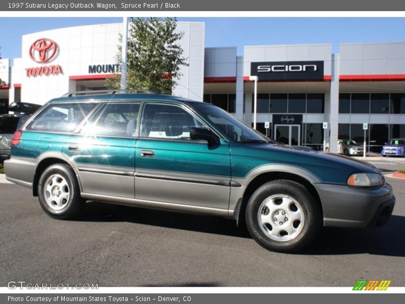 Spruce Pearl / Black 1997 Subaru Legacy Outback Wagon