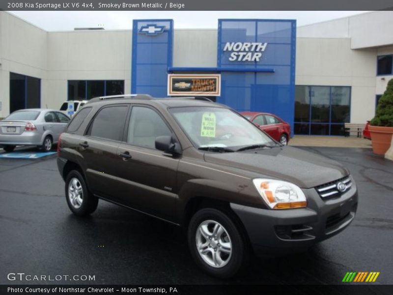 Smokey Brown Metallic / Beige 2008 Kia Sportage LX V6 4x4