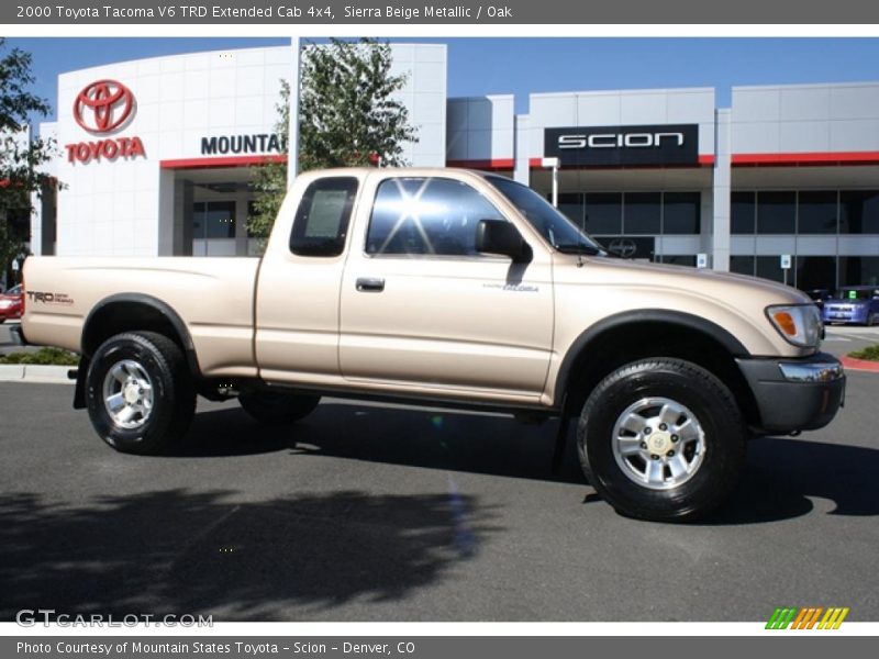 Sierra Beige Metallic / Oak 2000 Toyota Tacoma V6 TRD Extended Cab 4x4