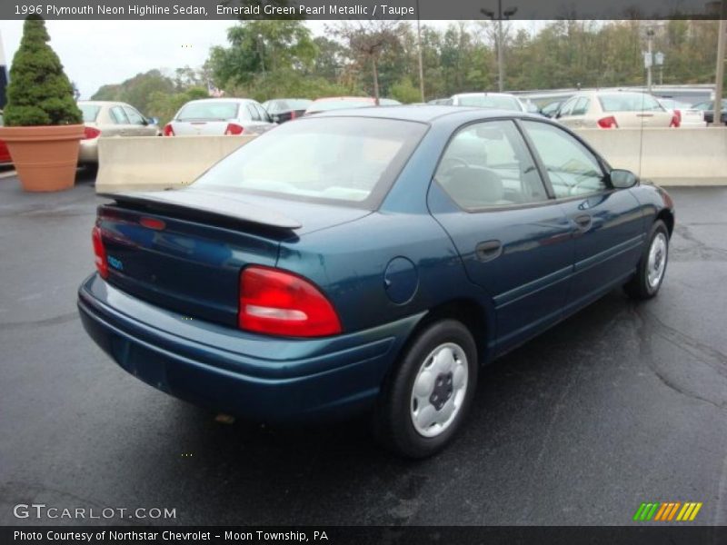 Emerald Green Pearl Metallic / Taupe 1996 Plymouth Neon Highline Sedan